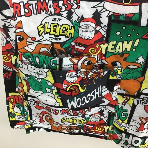 Rudolph The Red Nose Reindeer Holiday Christmas Festive Scrubs Size Medium - Picture 5 of 9